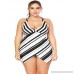 Kaimu Women Striped Halter High Waist Backless Split Two-Piece Bikini Swimwear Sets B07Q2DNVB2